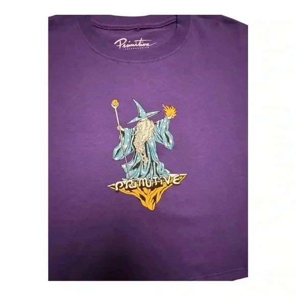 Primitive Purple Wizard Graphic Tee NWT - Picture 3 of 4